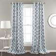 Lush Decor Edward Blackout Window Curtain Panel Pair 84-inch in Navy (As Is Item)