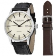 Stuhrling Original Men's Ascot 42 Watch Set Swiss Quartz Interchangeable Strap Watch