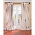 Exclusive Fabrics Ivory Velvet Blackout Extra Wide Curtain Panel