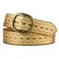 Mossimo Women's Diamond Print Belt - Gold - Size:l