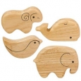 Soft Sounds Wooden Animal Shakers (Set of 4)