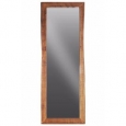 Wood Rectangular Wall Leaner Live Edge Mirror - Brown