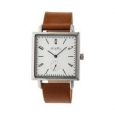 Simplify 5000 Leather Band Watch Brown Leather/Silver