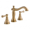 Delta Cassidy Double-handle Wide Spread Lavatory with Metal Pop-Up in Champagne Bronze