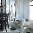 Furniture of America Perri Contemporary Oval Standing Hallway Mirror