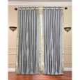 Gray Ring Top Sheer Sari Curtain / Drape / Panel - Piece