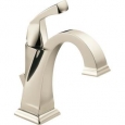 Delta 551-DST Dryden Single Hole Bathroom Faucet with Diamond Seal Technology - Includes Pop-Up Drain Assembly