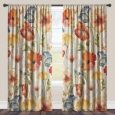 Laural Home Colorful Poppies Sheer Curtain Panel (Single Panel)