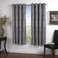 Brookfield Lined Grommet Textured Print Curtain Panel (As Is Item)