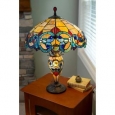 River of Goods 26-inch Tiffany Style Stained Glass Victorian Double Lit Table Lamp