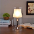 Industrial Hurricane Glass Table Lamp