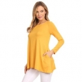 MOA Collection Women's Rayon/Spandex Solid Dolman Top