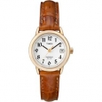 Timex Women's T2J761 Easy Reader Brown Leather Strap Watch