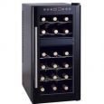 Sunpentown WC-1857DH 18 Bottle Dual Zone Thermoelectric Wine Cooler - Black