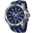 Joshua & Sons Men's Bold Swiss Quartz Chronograph Date Blue Strap Watch