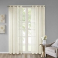 Madison Park Ethel Embroidered Sheer Window Curtain Panel