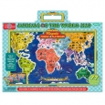 Animals of the World Map Magnetic Playboard and Puzzle