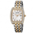 August Steiner Women's Quartz Swarovski Crystal Elements Date Indicator Two-Tone Bracelet Watch