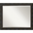 Wall Mirror Large, Signore Bronze 33 x 27-inch - Black