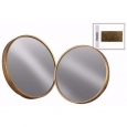 Ravishing Metal Round Wall Mirror Set of Two Tarnished- Gold