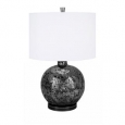 Urban Designs Euro Handcrafted Grey Cracked Glass Mosaic Table Lamp