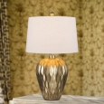 29.5-inch Gold Resin Table Lamp with Paper Lantern Fold Effect
