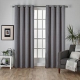 ATI Home Raw Silk Thermal Insulated Grommet Top Curtain Panel Pair