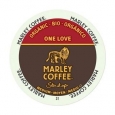 Marley Coffee One Love Medium Organic K-Cup Portion Pack for Keurig Brewers