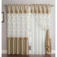 VCNY Audrey 2-Layer Curtain Panel with attached Backing & Valance - 55 x 90