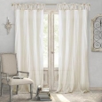 Elrene Jolie Tie-top Curtain Panel in Ivory (As Is Item)