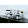 Restoration Classic Chrome and Polished Brass Bathroom Faucet