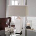 Rochelle White Glaze Table Lamp (1 Light) (As Is Item)