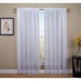 Tergaline Rod Pocket Tailored Semi Sheer Curtain Panel with Weighted Corded Bottom Hem