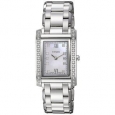 Fendi Women's F775340DDC 'Loop Rectangle' Mother of Pearl Diamond Dial Stainless Steel Swiss Quartz Watch