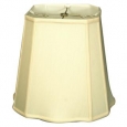 Royal Designs Fancy Square Cut Corner Basic Lamp Shade, Eggshell, 11 x 17 x 15 (As Is Item)