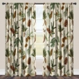 Laural Home Evergreen Pinecones Sheer Curtain Panel (Single Panel)