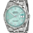 Certified Pre-ownd Rolex Steel and 18 Karat White Gold Mens Datejust Ice Blue Watch
