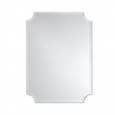 Frameless Rectangle Wall Mirror with Scalloped Corners