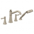 Moen T9024ORB Belfield Deck Mounted Roman Tub Faucet Trim with Metal Lever Handles - Includes Personal Hand Shower