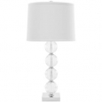 Safavieh Lighting 30-inch Amanda White Crystal Glass Globe Table Lamp