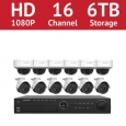 LaView 16 Channel 1080p IP NVR with (6) 1080p Bullet Cameras and (6) 1080p Dome Cameras and a 6TB HDD