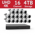 LaView 16 Channel UHD 4K IP NVR with (16) 4MP Bullet Cameras and a 4TB HDD