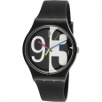 Swatch Zoomzang SUOB141 Black Silicone Swiss Quartz Fashion Watch