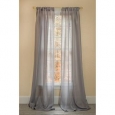 Manor Luxe Morning Mist Sheer Rod Pocket Window Curtain, 52 by 108-Inch, Gray, Single Panel