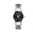 Bulova Women's 96P146 Stainless Black Diamond Accent Dial Bracelet Watch