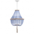 Safavieh Lighting 16.5-Inch Adjustable 3-Light Lush Kristi                          Blue Pendant Lamp