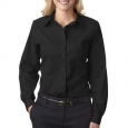 Easy-Care Women's Broadcloth Black Shirt