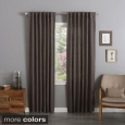 Aurora Home Textured Linen Back Tab and Rod Pocket Curtain Panel Pair (As Is Item)