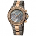 August Steiner Women's Crystal Chronograph Two-Tone Bracelet Watch
