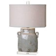 Uttermost Melizzano 1-light Ivory/ Grey Glaze Table Lamp (As Is Item)